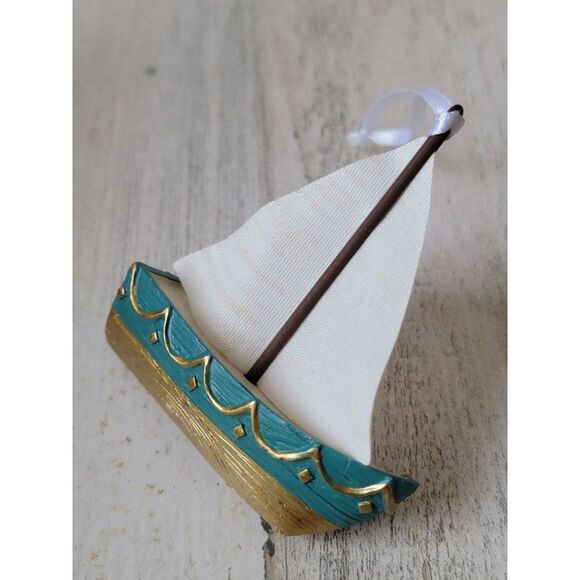 Hallmark sail boat ornament Xmas Decor sea ocean - Picture 4 of 4